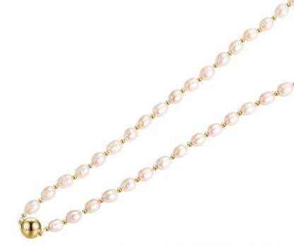 Small Rice Pearl Necklace - Rare Visual Jewelry