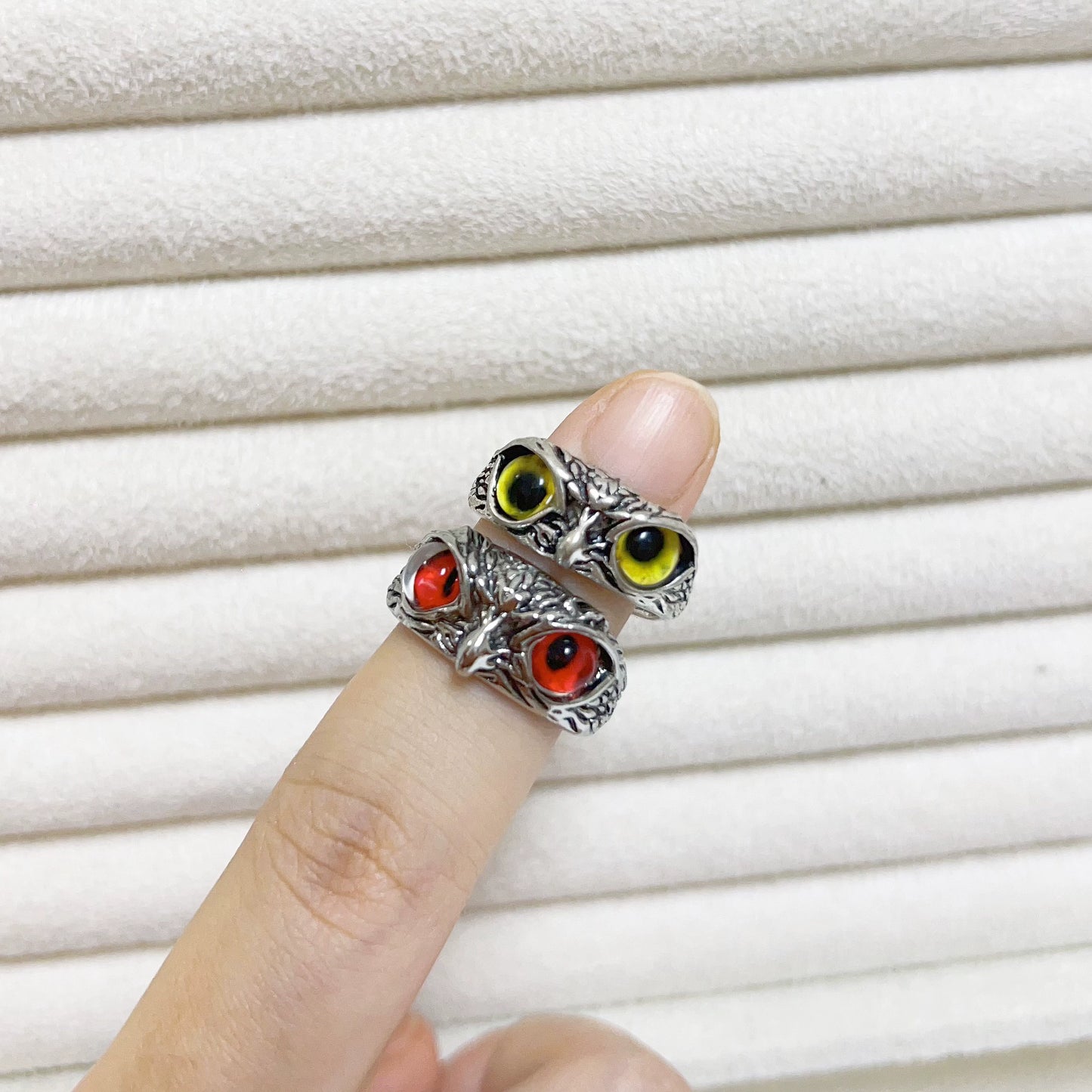 Trendy Retro Owl Open Ring