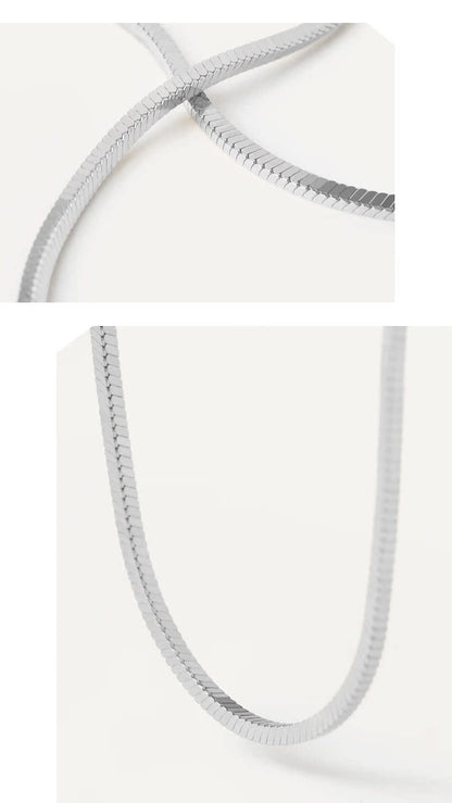 Minimal Light Luxury Square Snake Bone Chain - Rare Visual Jewelry