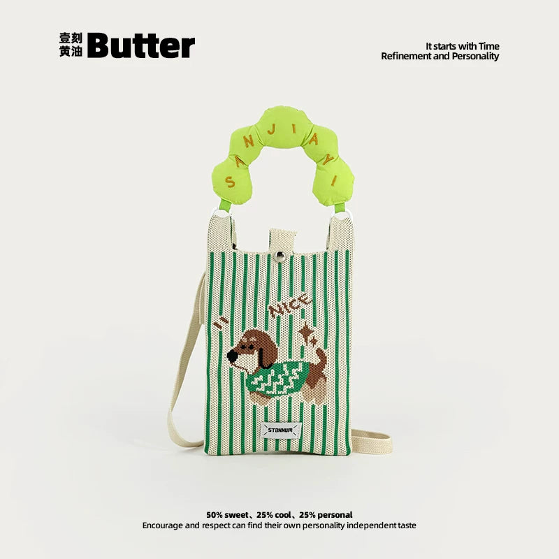 Cute Knit Mini Crossbody Phone Bag