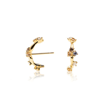 Vine Colored Zircon Stud Earrings - Rare Visual Jewelry