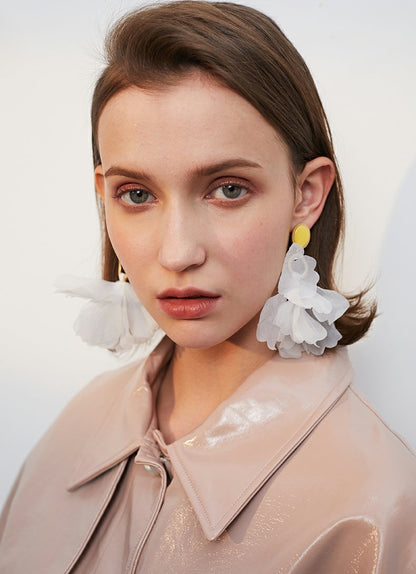 Light Temperament And Smart Petal Earrings - Rare Visual Jewelry