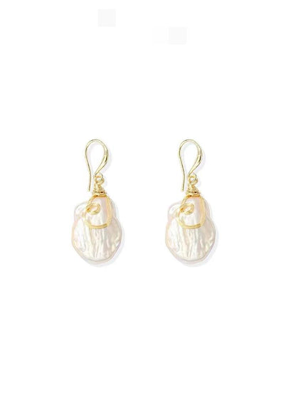 Baroque Natural Pearl Earrings - Rare Visual Jewelry