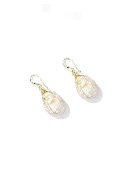 Baroque Natural Pearl Earrings - Rare Visual Jewelry