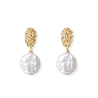 18K Gold High Grade Pearl Earrings - Rare Visual Jewelry
