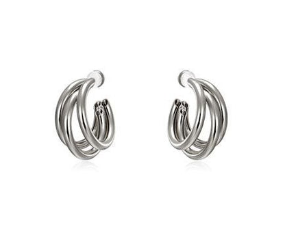 Simple metal Circle Earrings - Rare Visual Jewelry