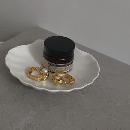 Elegant Pearl Irregular Metal Earrings