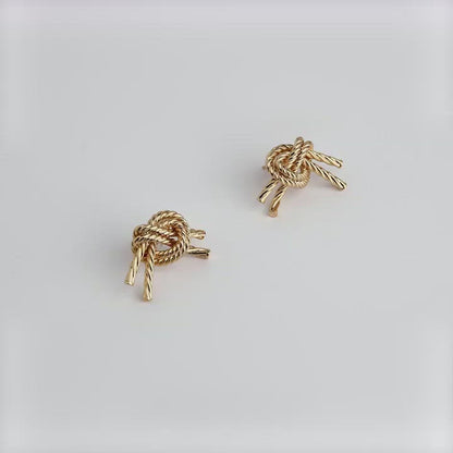 Retro Personalized Metal Knot Earrings