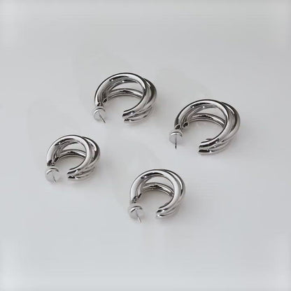 Simple metal Circle Earrings