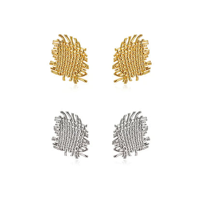High Fashion Metal Woven Earrings - Rare Visual Jewelry
