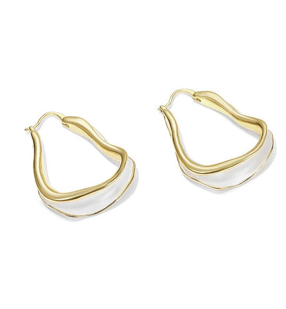 Vintage Flowing Metal Earrings - Rare Visual Jewelry