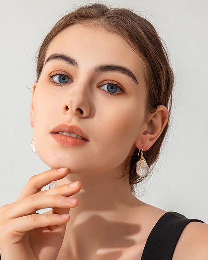 Baroque Natural Pearl Earrings - Rare Visual Jewelry