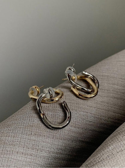 Extremely Simple And Versatile Metal Earrings - Rare Visual Jewelry