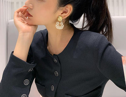 Vintage Inspired Statement Pearl Earrings - Rare Visual - Rare Visual Jewelry