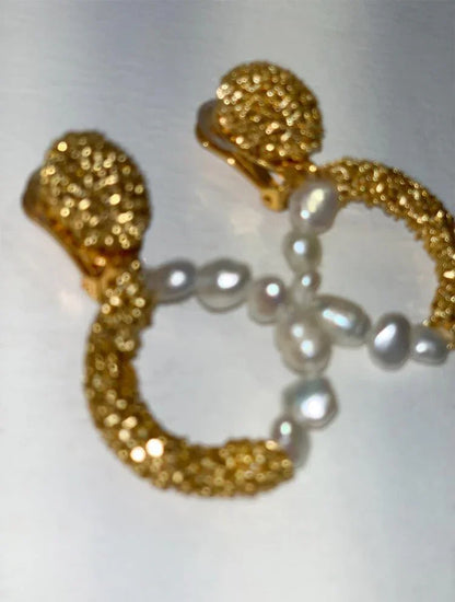 Vintage High-grade Chain Pearl Earrings - Rare Visual Jewelry