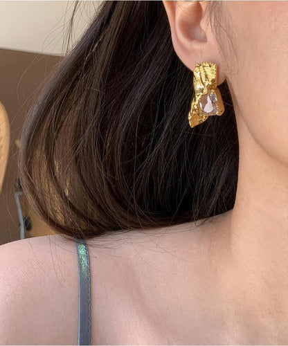 Asymmetric Playful Tinfoil Candy Gem Silver Earrings - Rare Visual Jewelry