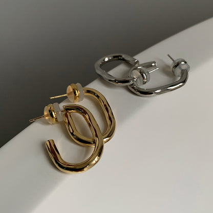 Extremely Simple And Versatile Metal Earrings - Rare Visual Jewelry
