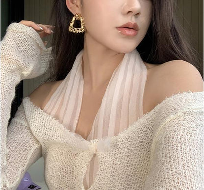 High Fashion Metal Woven Geometric Earrings - Rare Visual Jewelry