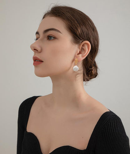 18K Gold High Grade Pearl Earrings - Rare Visual Jewelry