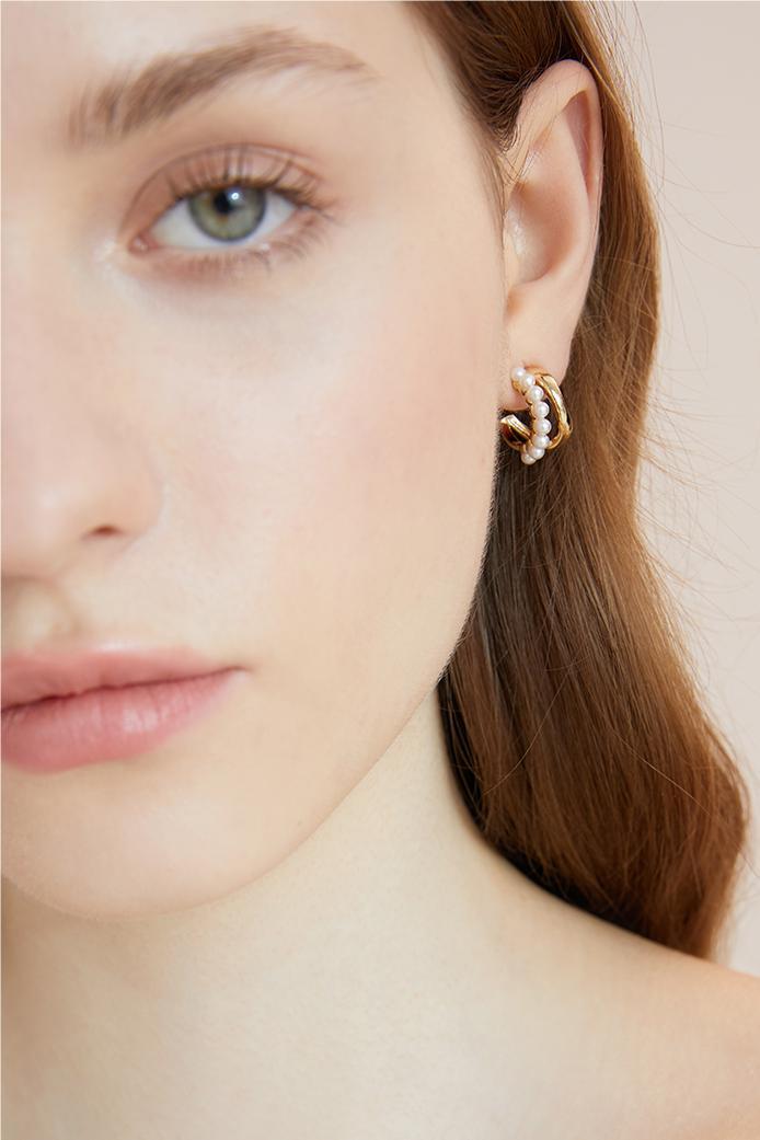 Pearl Hoop Earrings - Rare Visual