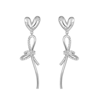 Heart Shaped Balloon Pendant Earrings - Rare Visual Jewelry