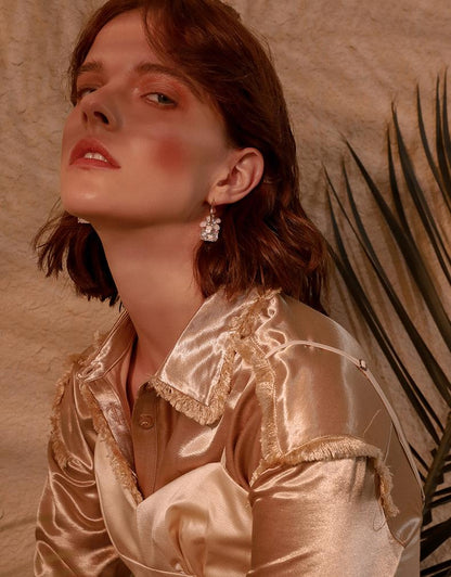 Pretty Flower Drop Earrings - Rare Visual Jewelry