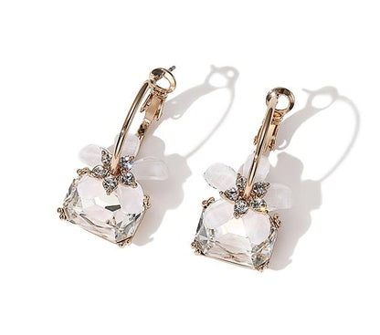 Pretty Flower Drop Earrings - Rare Visual Jewelry