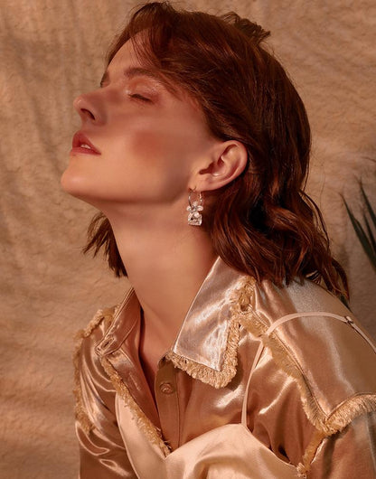 Pretty Flower Drop Earrings - Rare Visual Jewelry