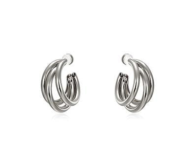 Simple metal Circle Earrings - Rare Visual Jewelry