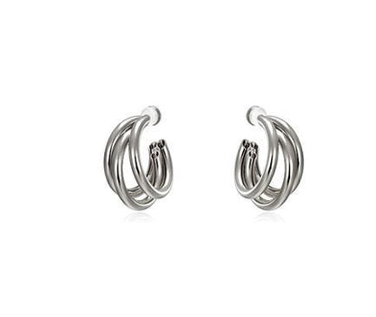 Simple metal Circle Earrings - Rare Visual Jewelry