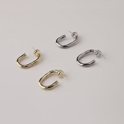 Extremely Simple And Versatile Metal Earrings